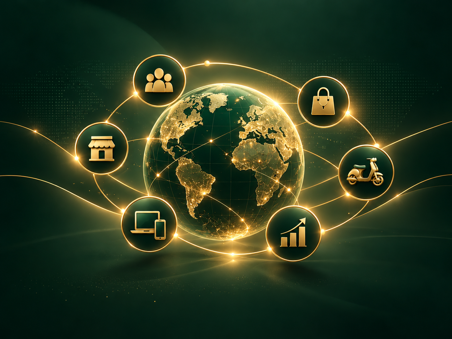 Digital networks illustration